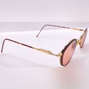 Vintage RM 75 Tortoise Gold Oval Sunglasses Frames Only